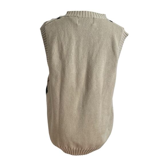 Vest Sweater Vest Mens L Golf 90s Preppy Academia Cricket Nautical Old Money VTG - Picture 2 of 7